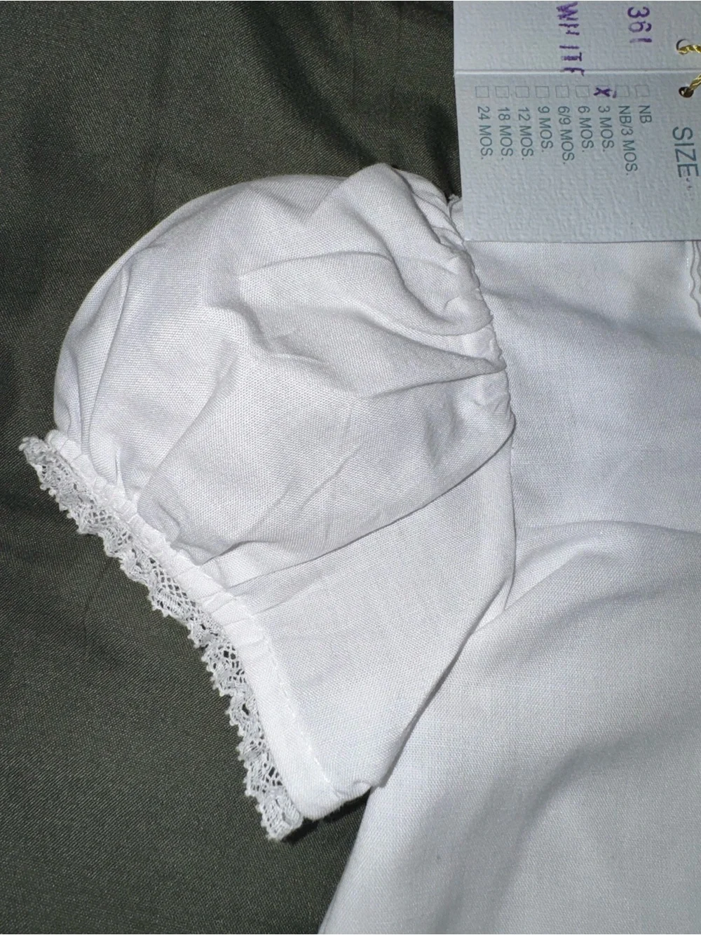 Feltman Brothers Girls size 3 months Hand-Embroidered White Baby Dress NWT